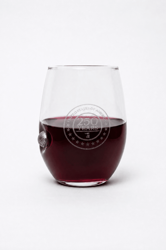 250th Musket Ball Wine Glass