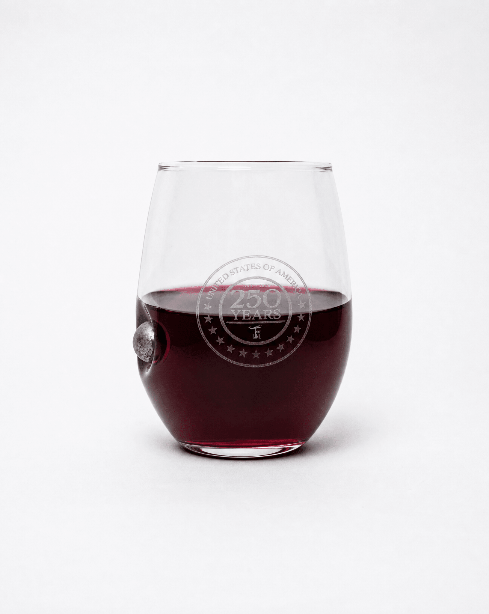 250th Musket Ball Wine Glass