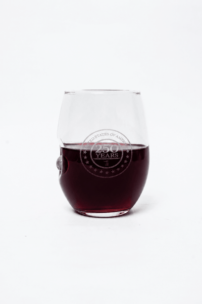 250th Musket Ball Wine Glass