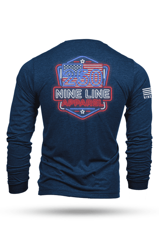 250th Nine Line Neon - Long - Sleeve Shirt