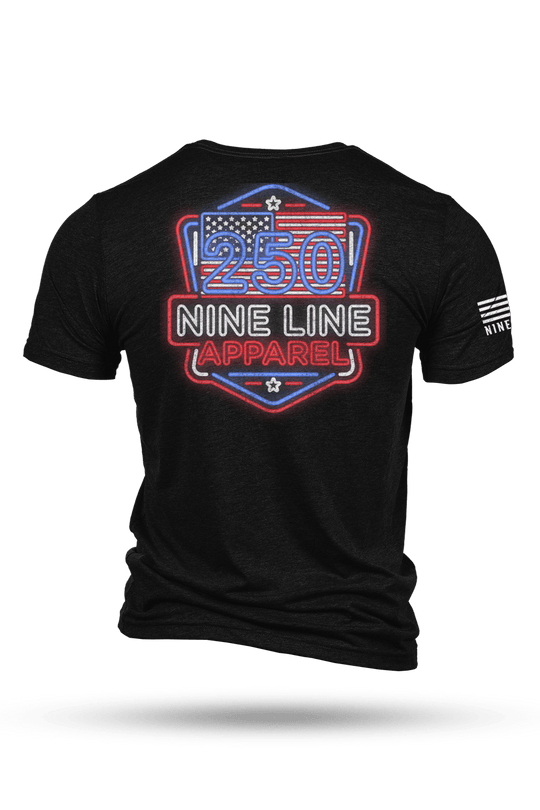 250th Nine Line Neon - T-Shirt