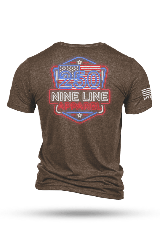 250th Nine Line Neon - T-Shirt