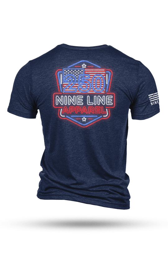 250th Nine Line Neon - T-Shirt