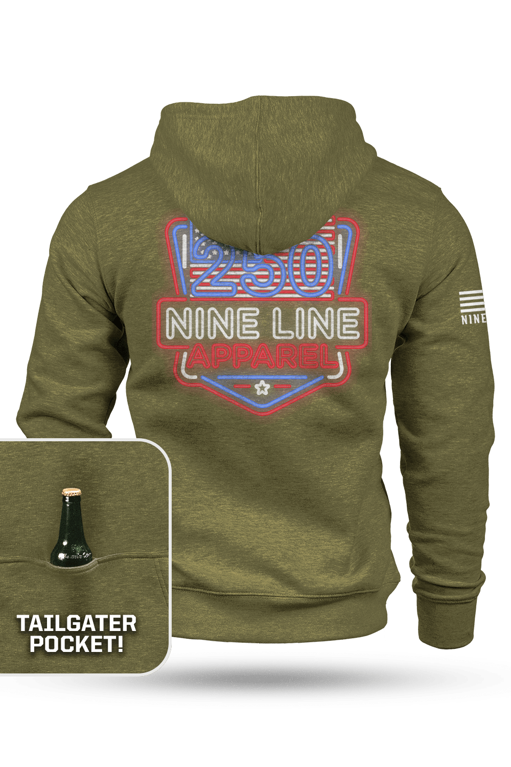 250th Nine Line Neon - Tailgater Hoodie
