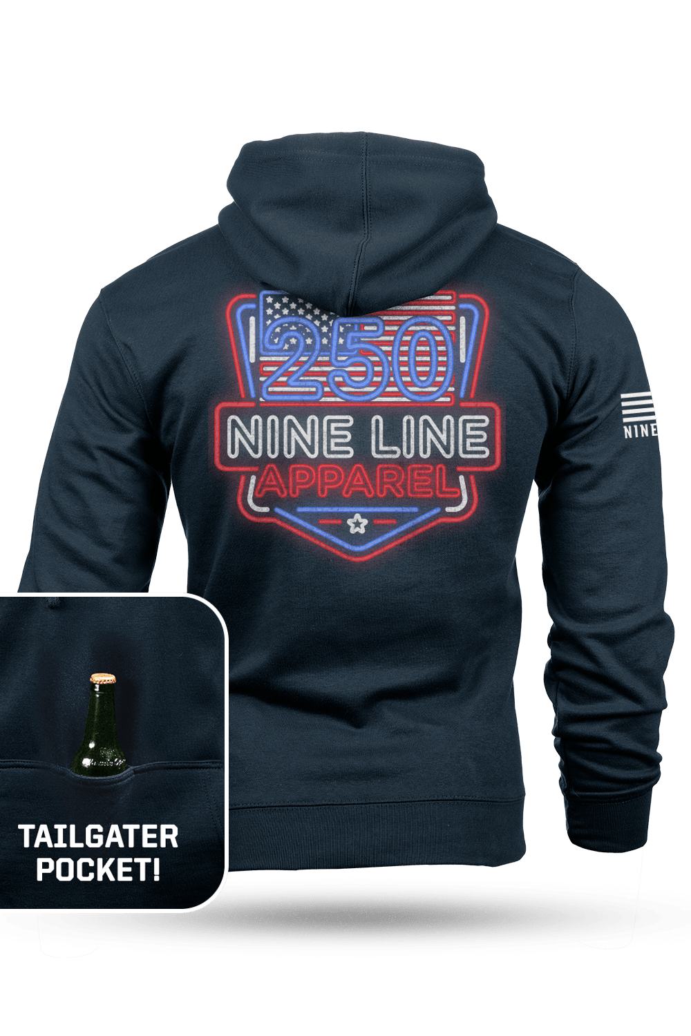 250th Nine Line Neon - Tailgater Hoodie