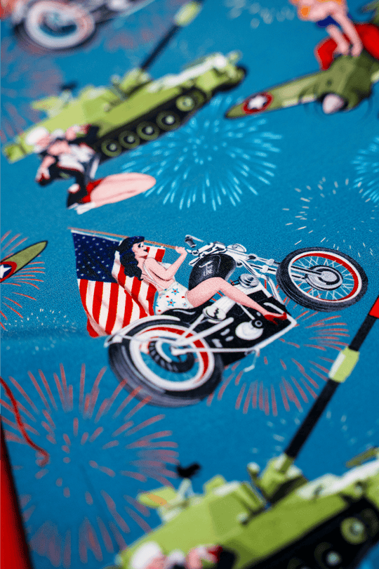 4th of July Pin Up - Short Sleeve Button Down