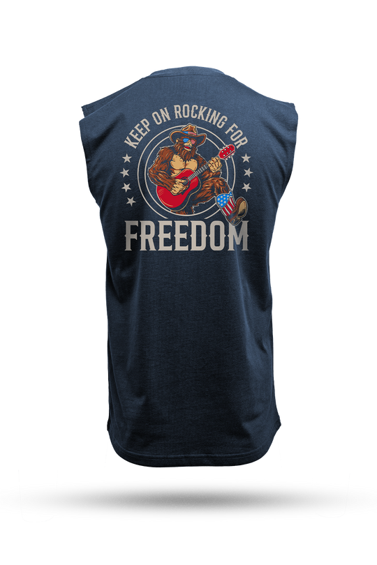 Rockin' Freedom Squatch - Men's Muscle Tank Top