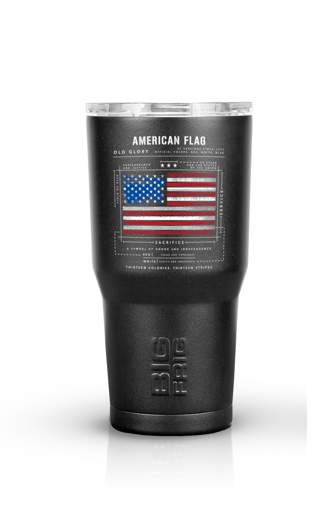 American Flag Schematic- Big Frig Tumbler