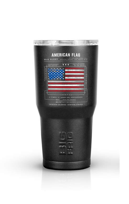 American Flag Schematic- Big Frig Tumbler