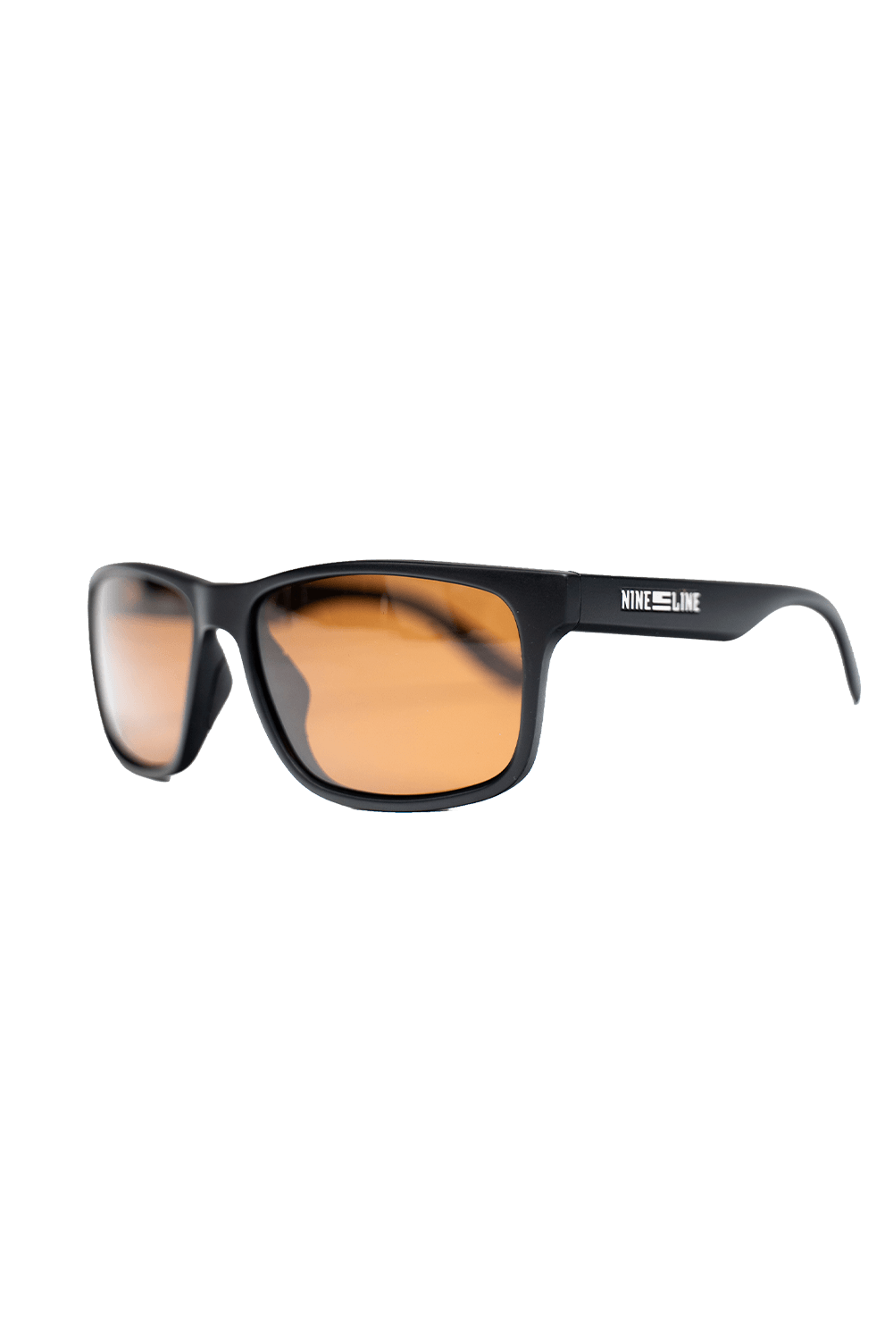 Nine Line Sunglasses Black Frame Brown Lens