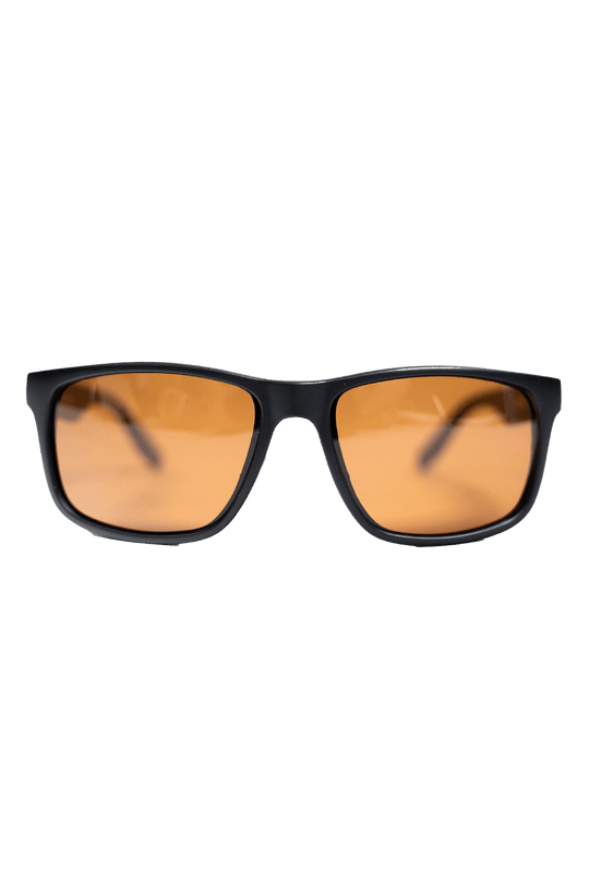 Nine Line Sunglasses Black Frame Brown Lens