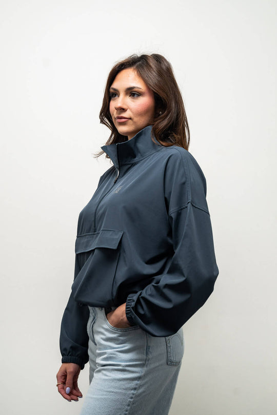 Women's 1/4 Zip Pullover Jacket - Silicone Logo