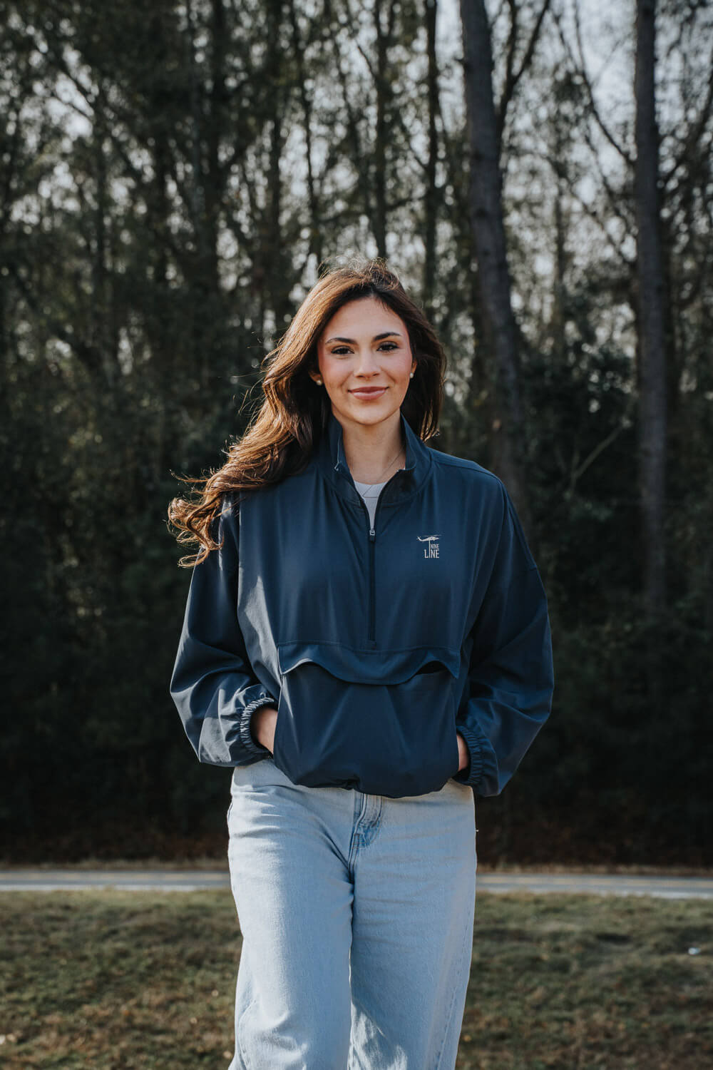 Women's 1/4 Zip Pullover Jacket - Silicone Logo