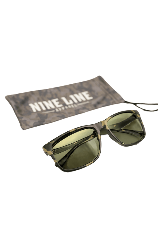 Nine Line Sunglasses Woodland Frame Green Lens