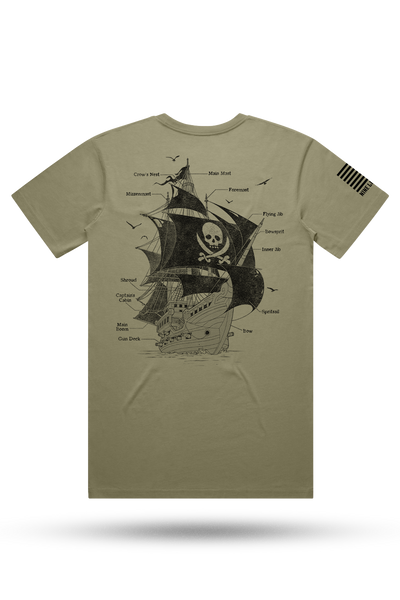 PIRATE SHIP SCHEMATIC -  T-shirt