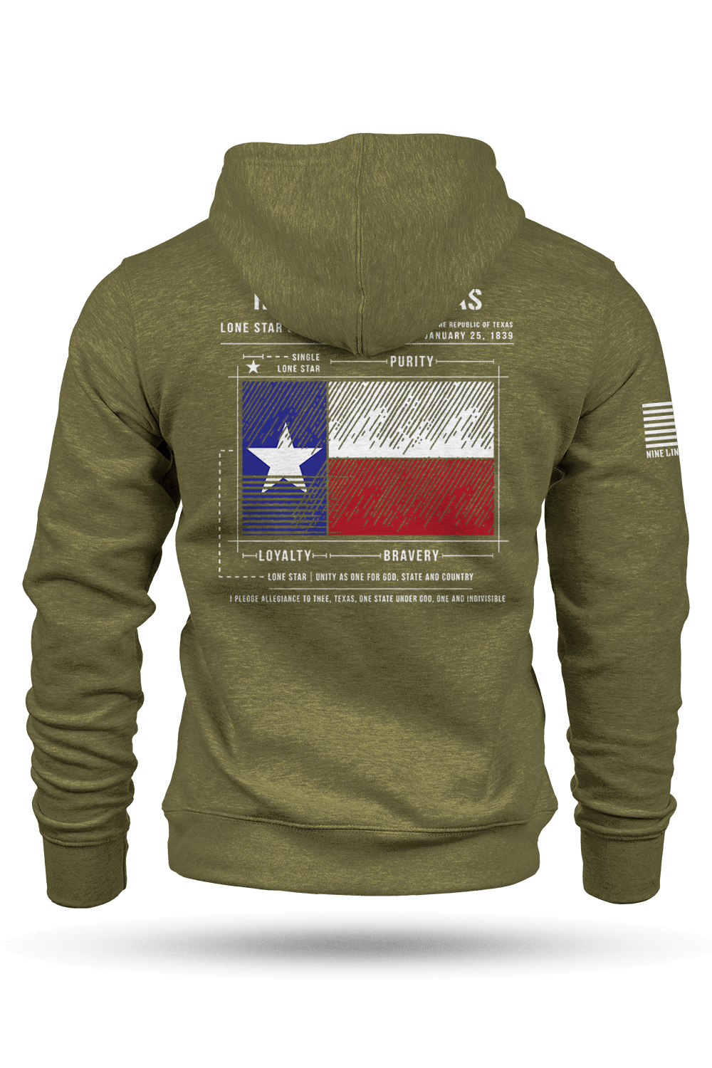 Texas Flag Schematic  - Hoodie