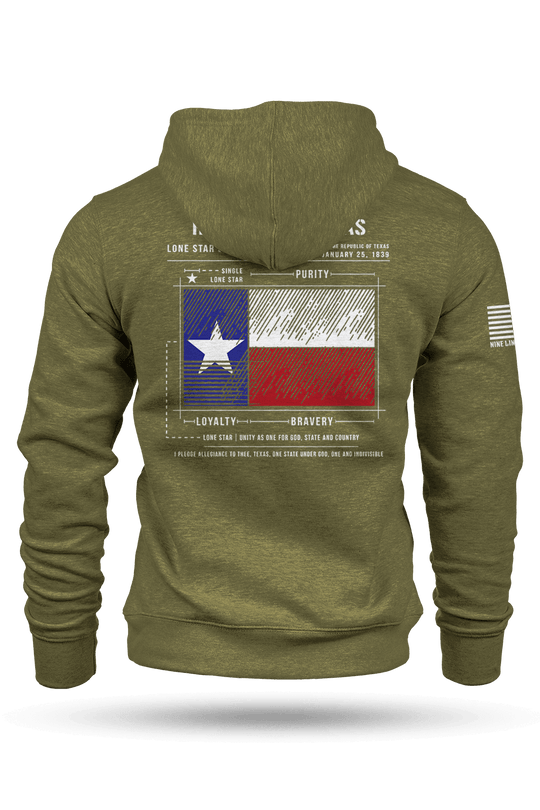 Texas Flag Schematic  - Hoodie
