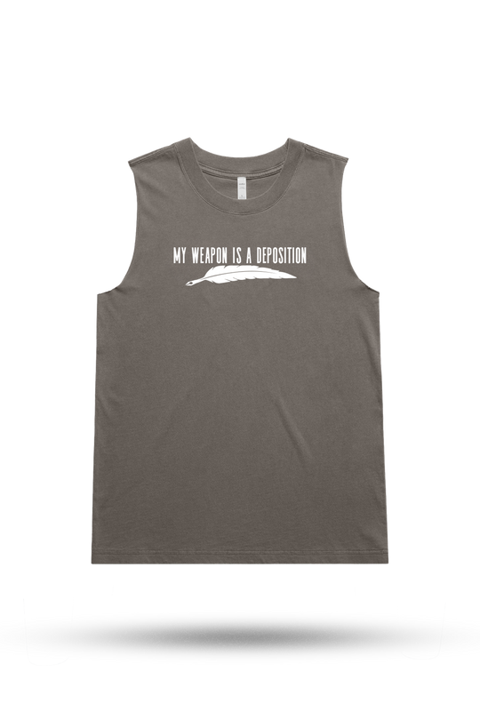 My Weapon is a Deposition - Women's Boyfriend Tank Top