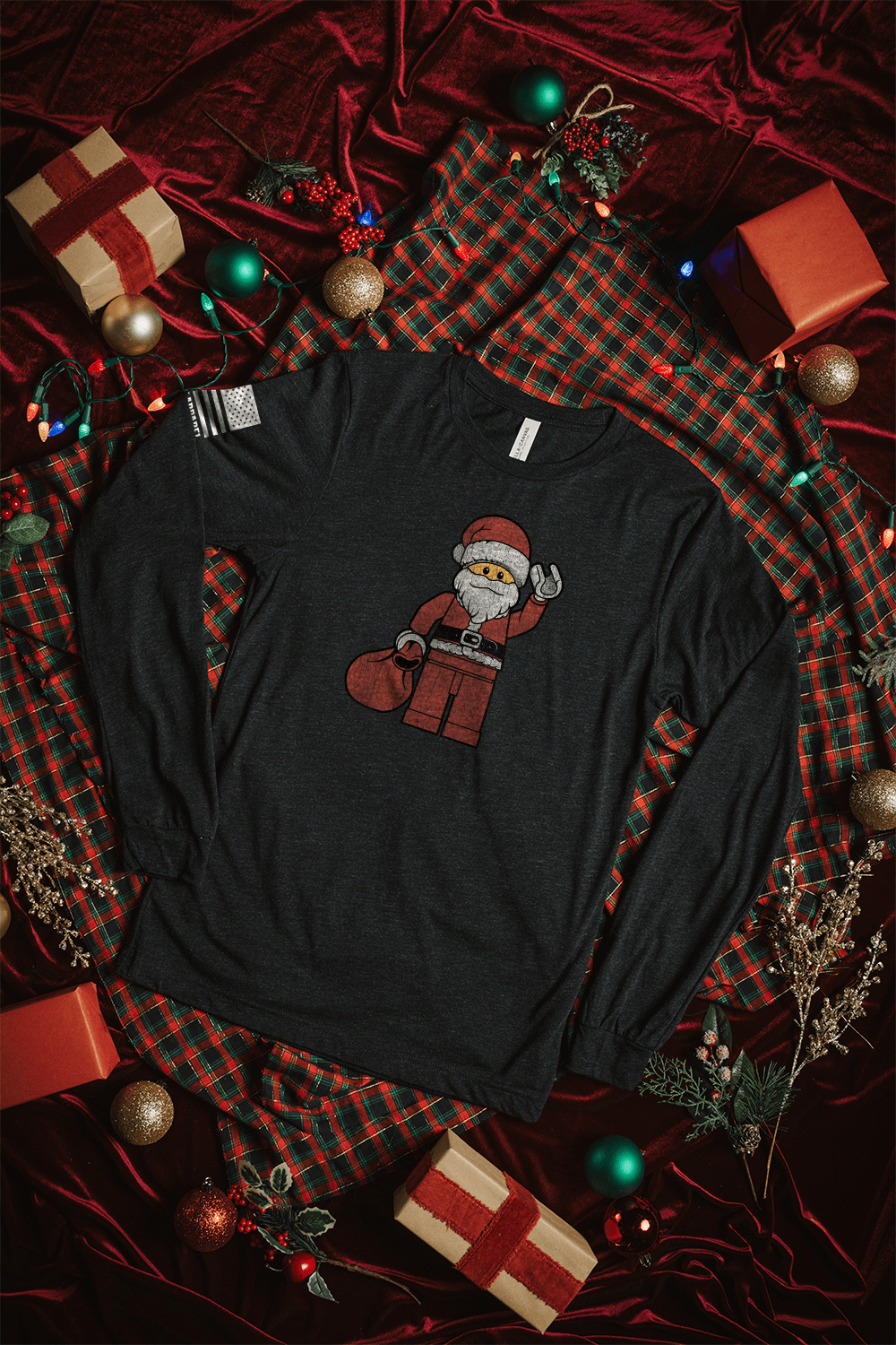 Block Santa - Long-Sleeve Shirt