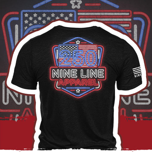 250th Nine Line Neon - T-Shirt