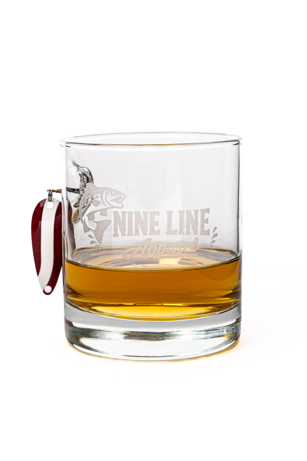 Nine Line Splash Fishing Lure Whiskey Glass