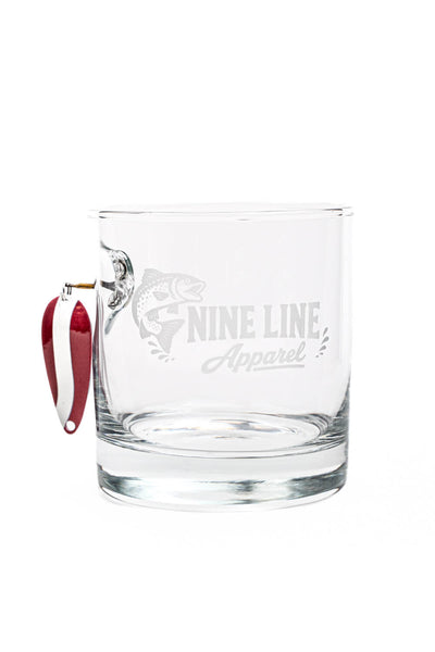 Nine Line Splash Fishing Lure Whiskey Glass