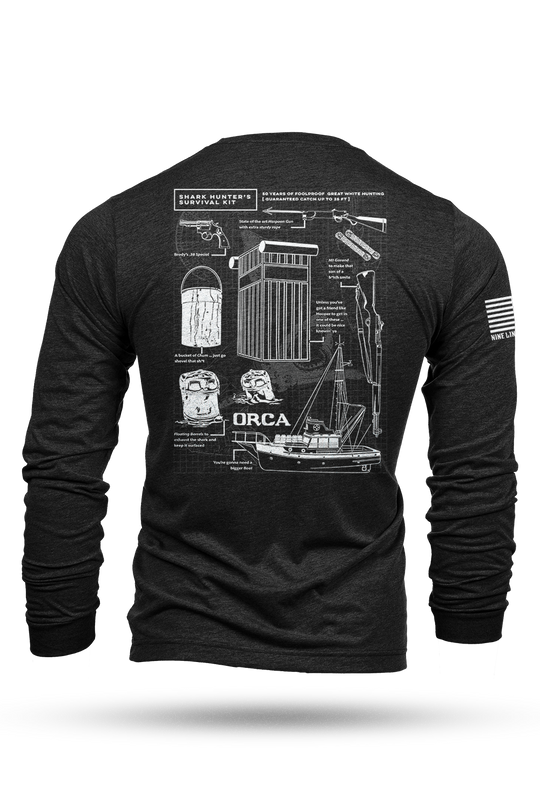 Shark Hunter Schematic - Long-Sleeve Shirt