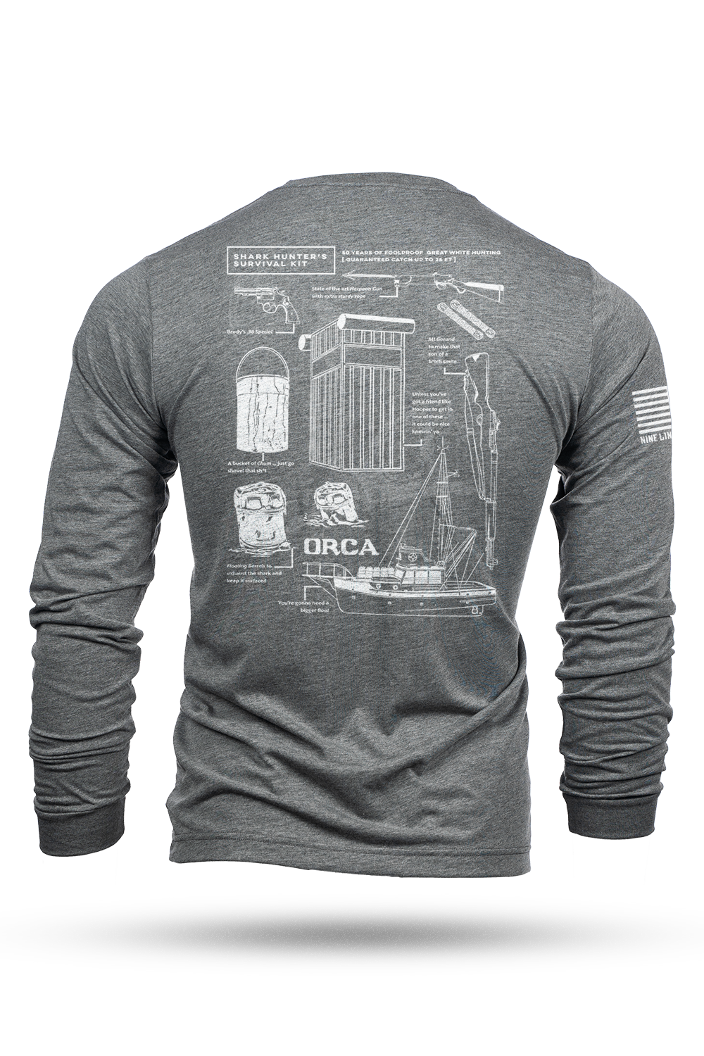Shark Hunter Schematic - Long-Sleeve Shirt
