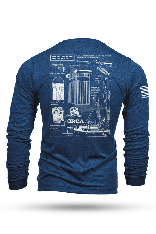 Shark Hunter Schematic - Long-Sleeve Shirt