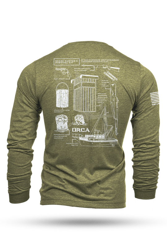Shark Hunter Schematic - Long-Sleeve Shirt
