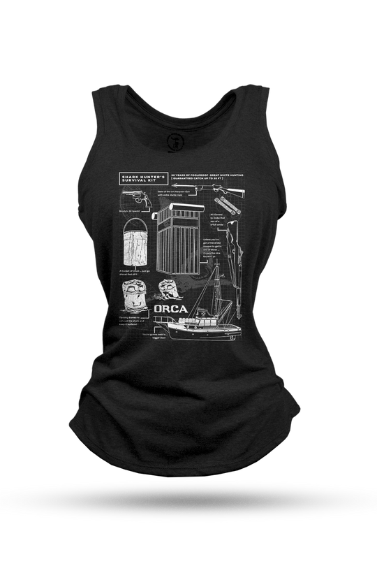 Shark Hunter Schematic - Women's Racerback Tank