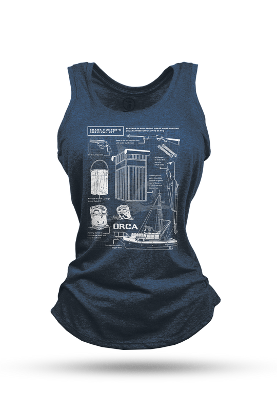 Shark Hunter Schematic - Women's Racerback Tank