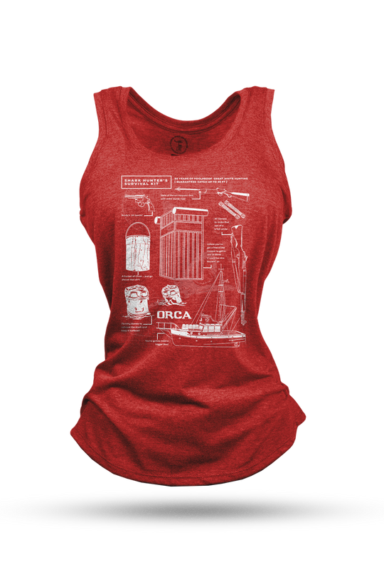 Shark Hunter Schematic - Women's Racerback Tank