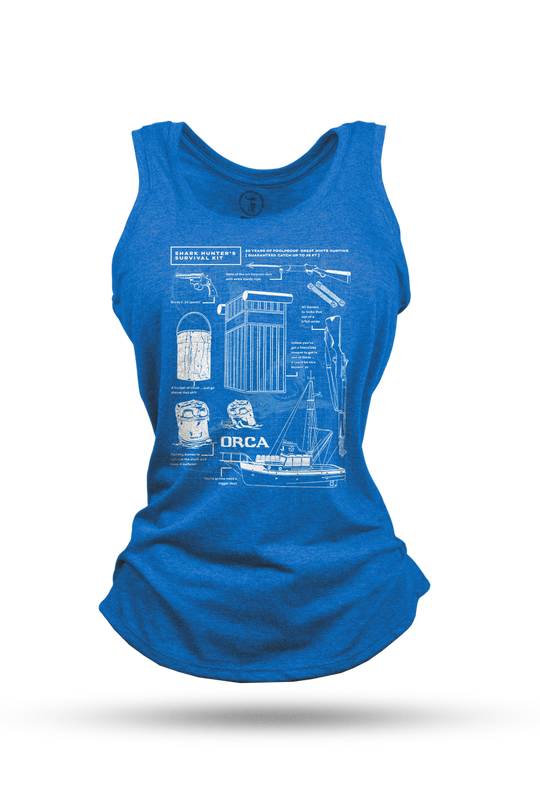 Shark Hunter Schematic - Women's Racerback Tank