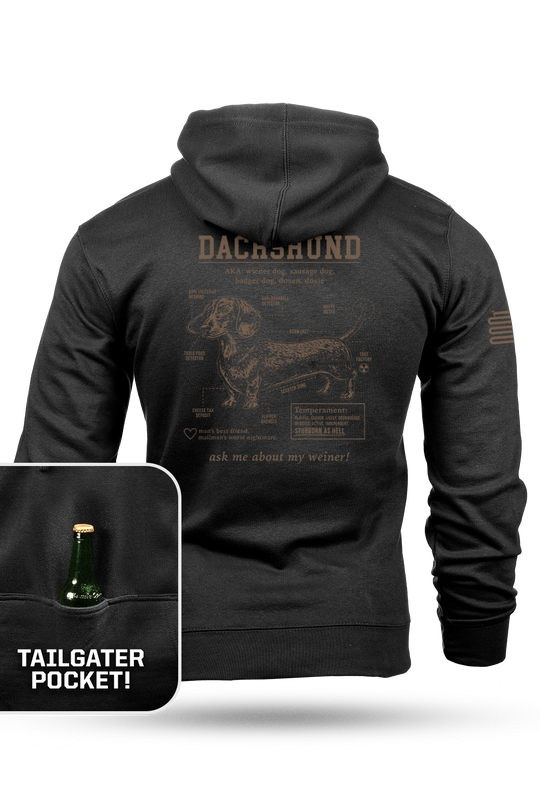 Dachshund Schematic - Tailgater Hoodie