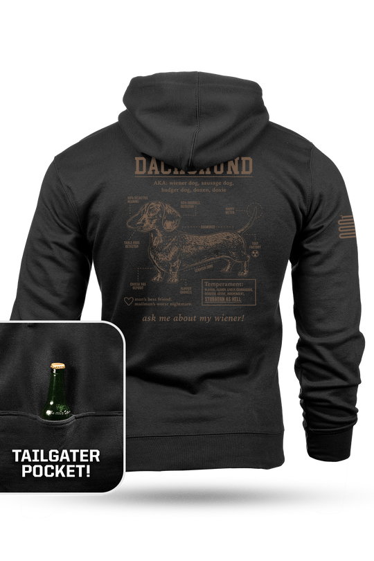 Dachshund Schematic - Tailgater Hoodie