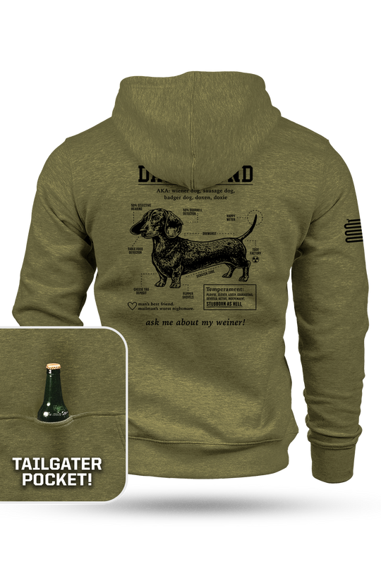 Dachshund Schematic - Tailgater Hoodie