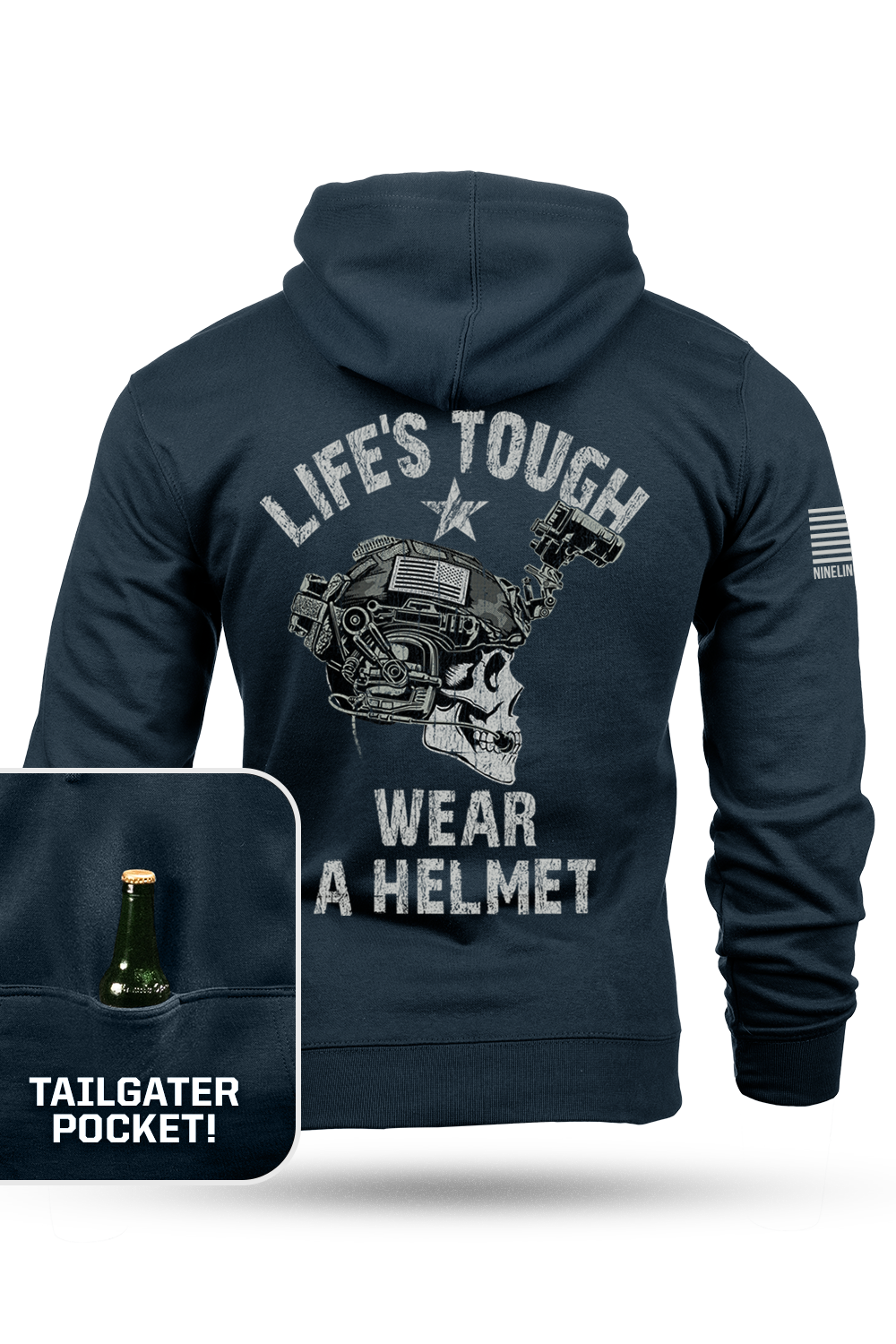 Wear a Helmet - Tailgater Hoodie