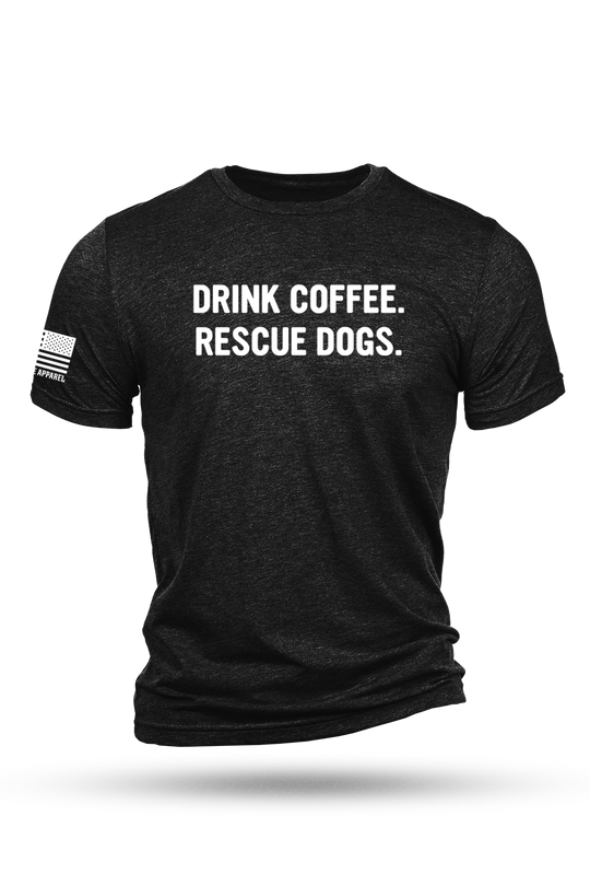 REX - Drink Coffee Rescue Dogs - T-Shirt