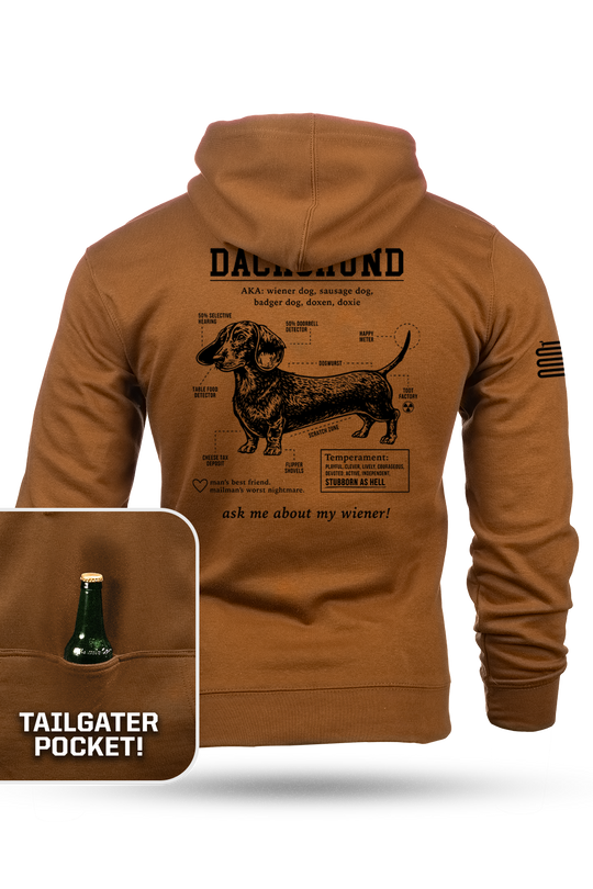 Dachshund Schematic - Tailgater Hoodie