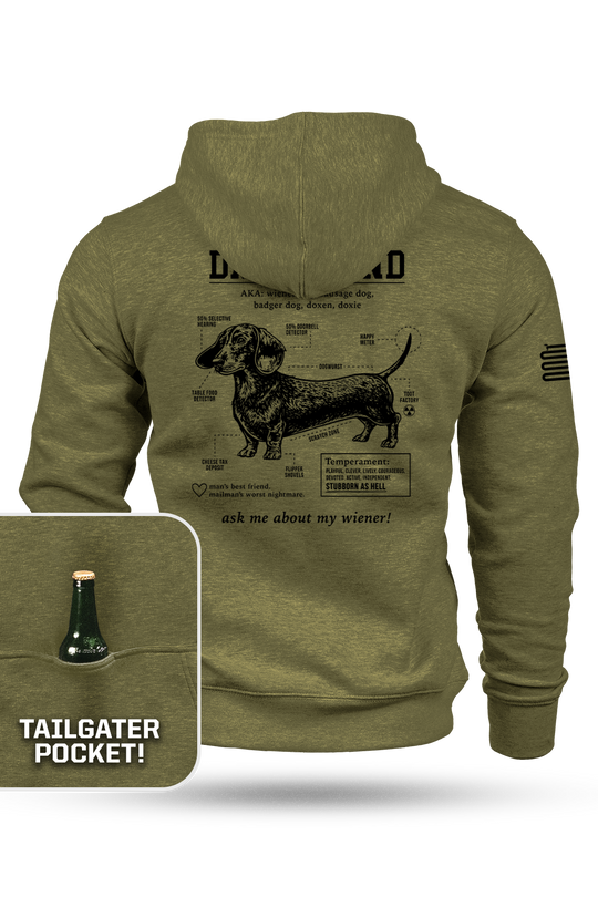 Dachshund Schematic - Tailgater Hoodie