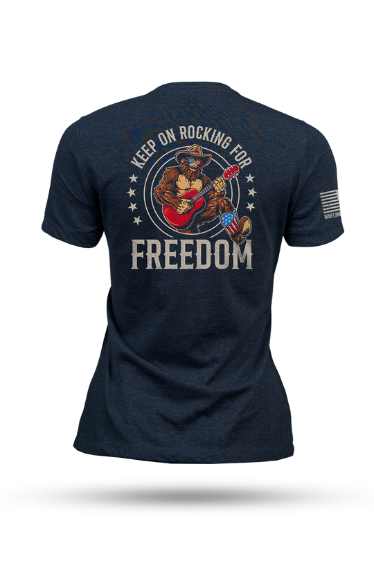Rockin' Freedom Squatch - Women's T-Shirt