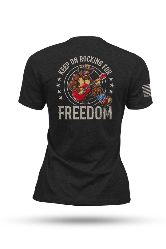 Rockin' Freedom Squatch - Women's T-Shirt