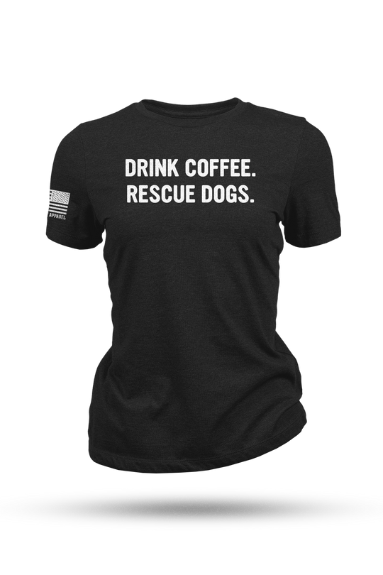 REX - Drink Coffee Rescue Dogs - Women's T-Shirt