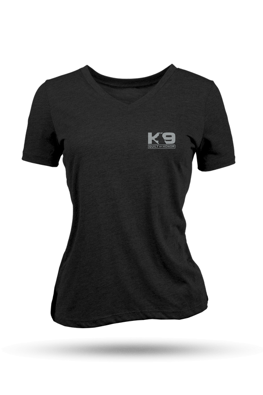 K9 Quilt of Honor - paw - Women's Relaxed Fit V-Neck Shirt