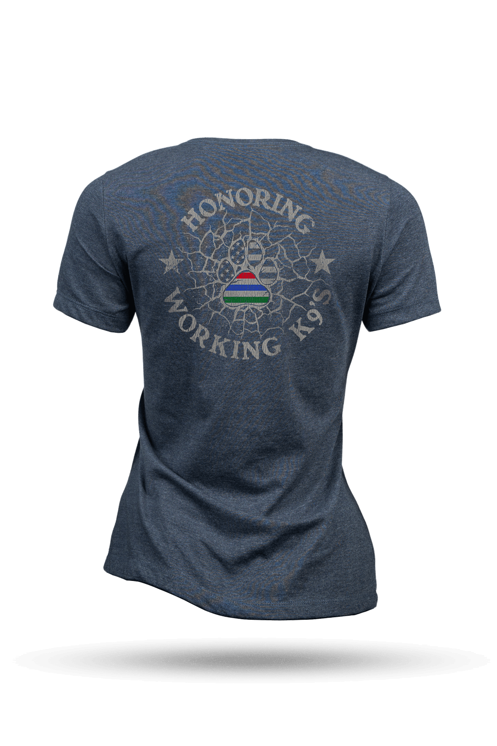 K9 Quilt of Honor - paw - Women's Relaxed Fit V-Neck Shirt