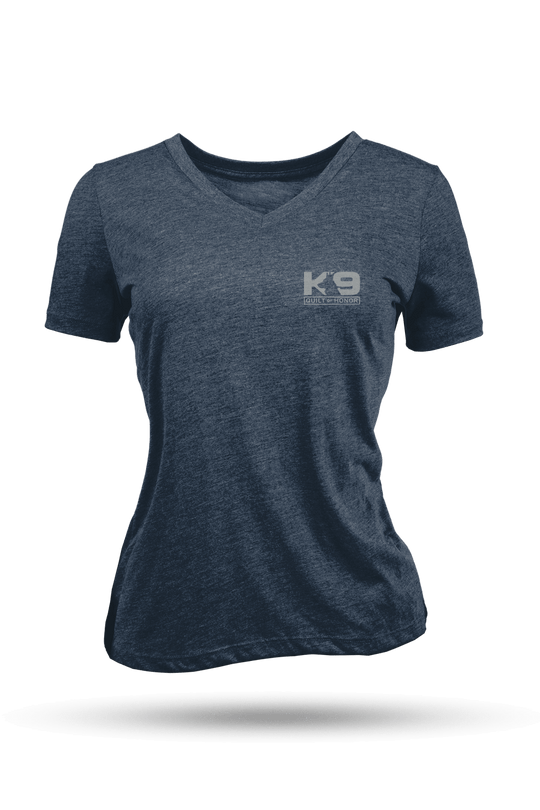 K9 Quilt of Honor - paw - Women's Relaxed Fit V-Neck Shirt