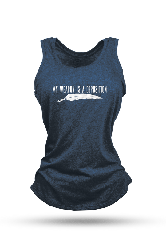 My Weapon is a Deposition - Women's Racerback Tank