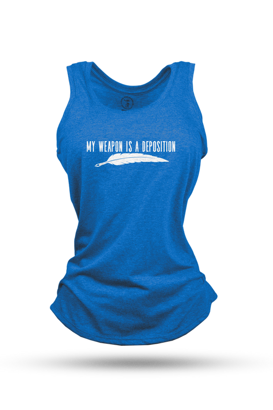 My Weapon is a Deposition - Women's Racerback Tank