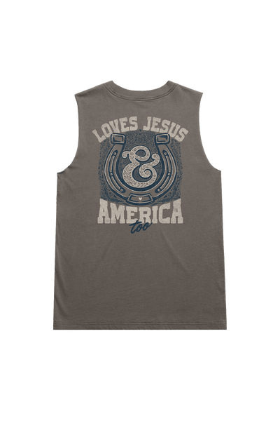 America Too - Women's Muscle Tank Top